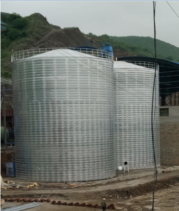 胡市镇粮食钢板仓的安装全过程不用热焊接
